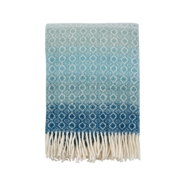 Ullpläd - 130x200 cm - 100% lammull - Havanna Aqua Multi