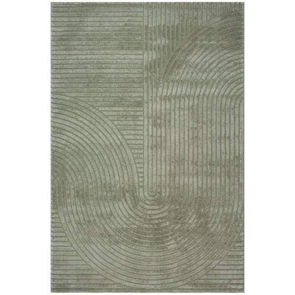 Matta - 140x200 cm - Väv - Grön med mönster - Elio - Nordstrand Home