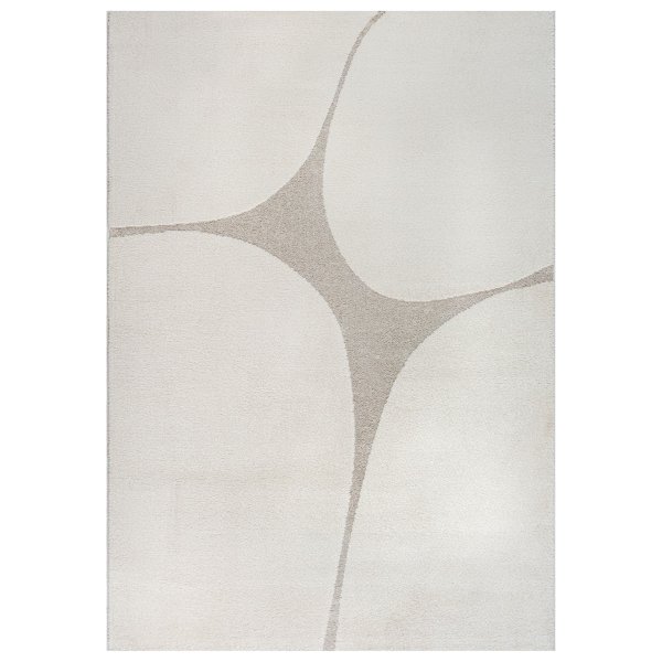 Matta - 140x200 cm - Vävd - Cremefärgad med mönster - Eclipse - Nordstrand Home