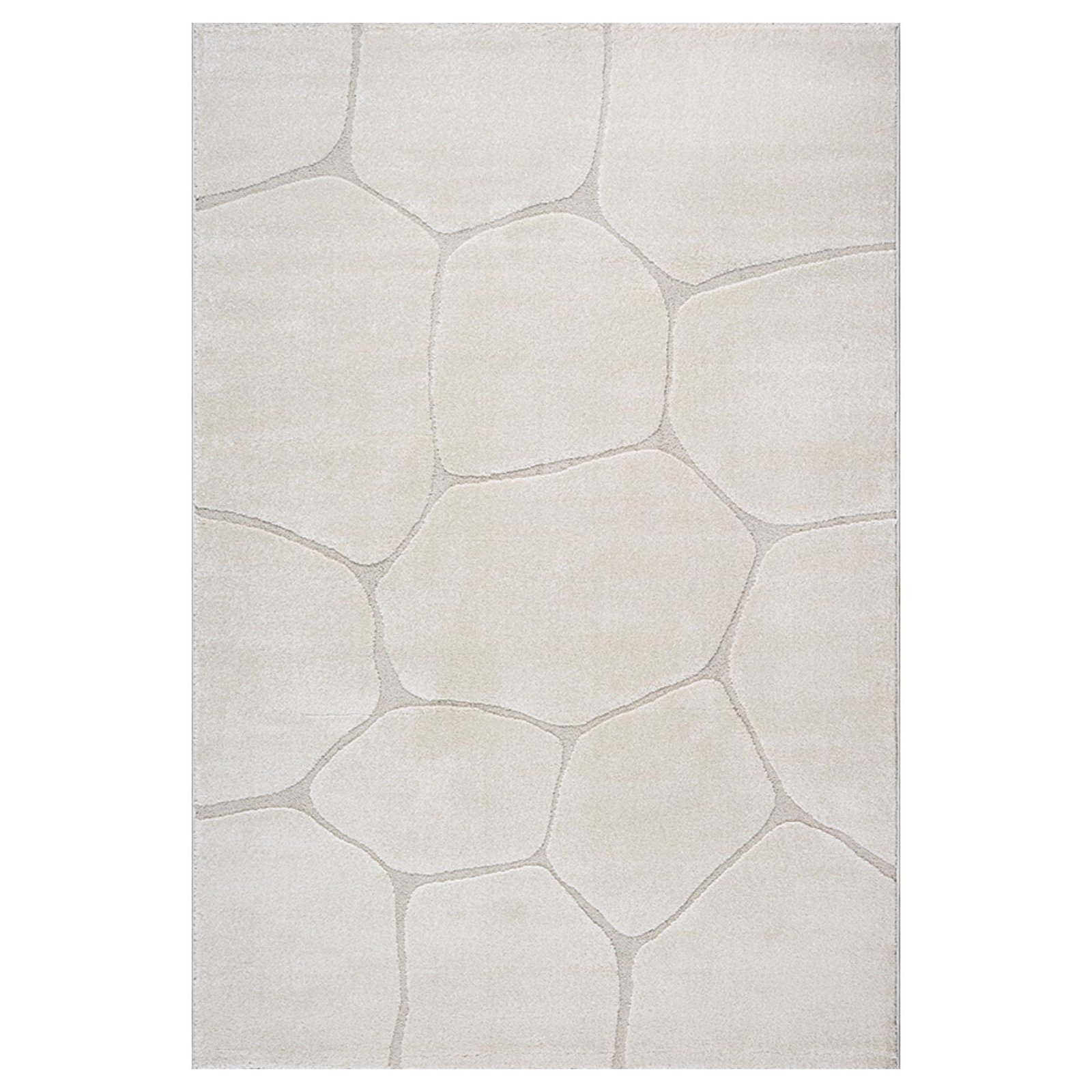 Matta - 140x200 cm - Vävd - Cremefärgad - Stenmönster - Elio - Nordstrand Home