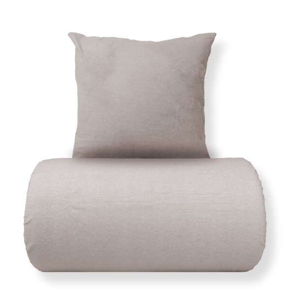 Bäddset - Bomulls sängkläder i flanell - Grey Melange