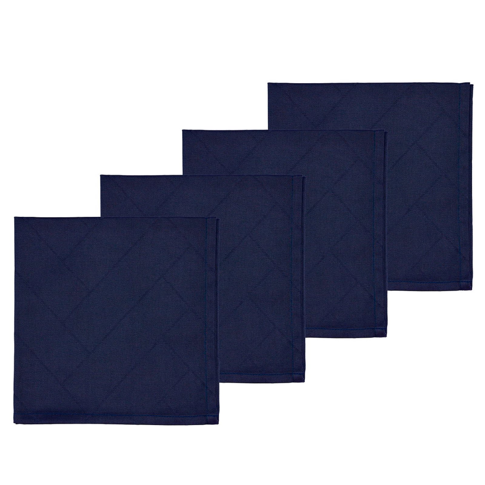 Tygservetter 45x45 cm - 100% damastvävd bomull - 4-pack - Södahl Tiles - Blå