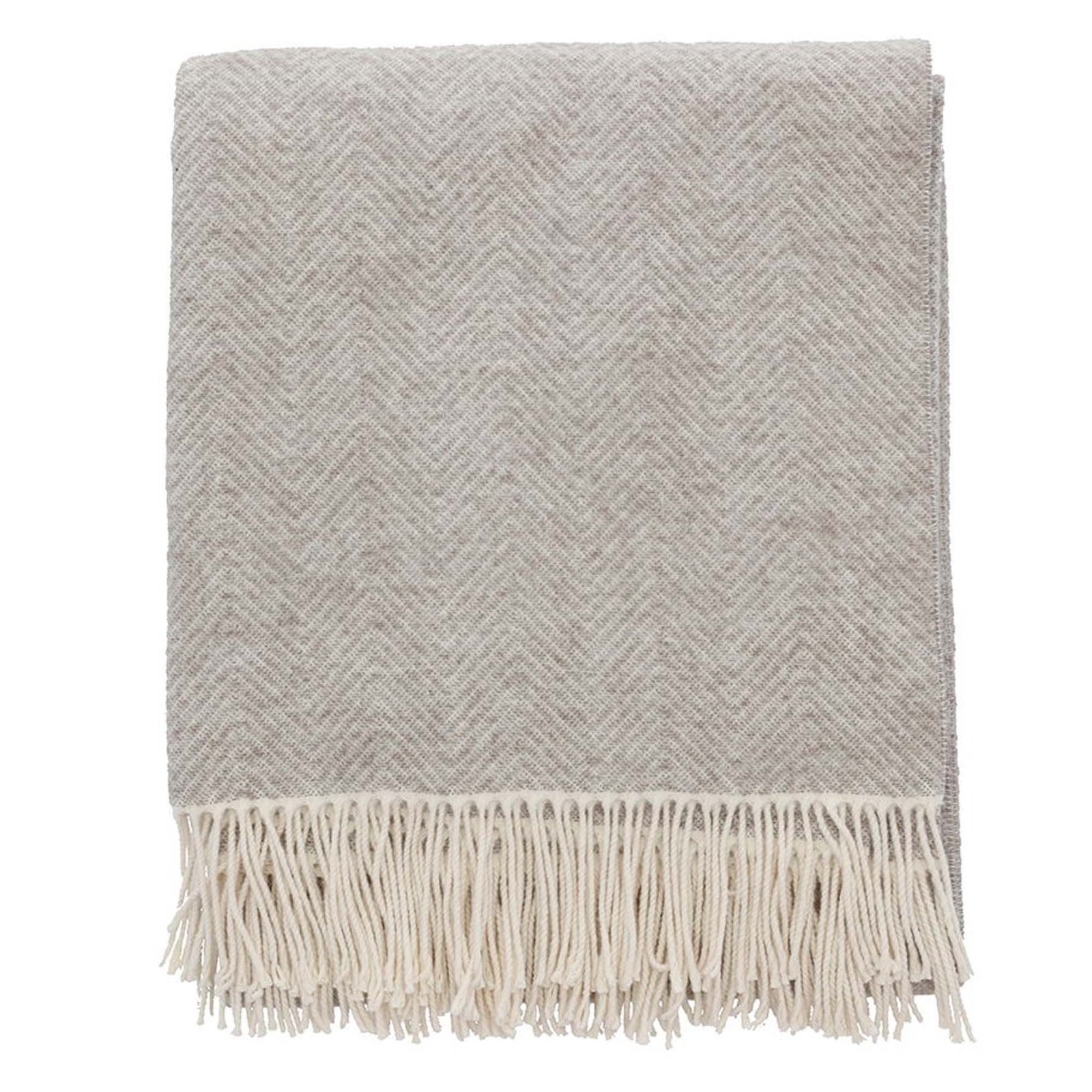 Pläd - 130x185 cm - Stillness Södahl - Beige sillbensvävning