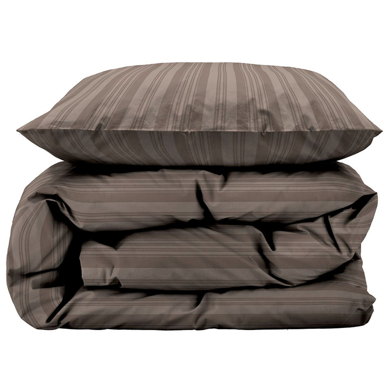 Dubbelt påslakanset 200x220 cm - 100% damastvävd bomullssatin - Södahl Noble - Brun