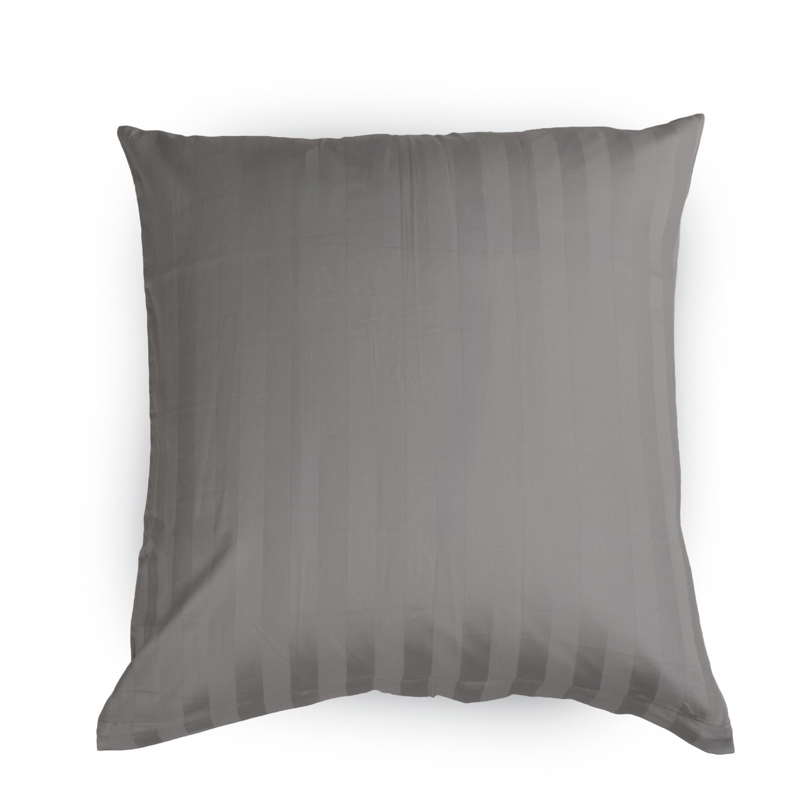 Örngott 60x63 cm - 100% bomullssatin - Jacquardvävda mörkgrå ränder