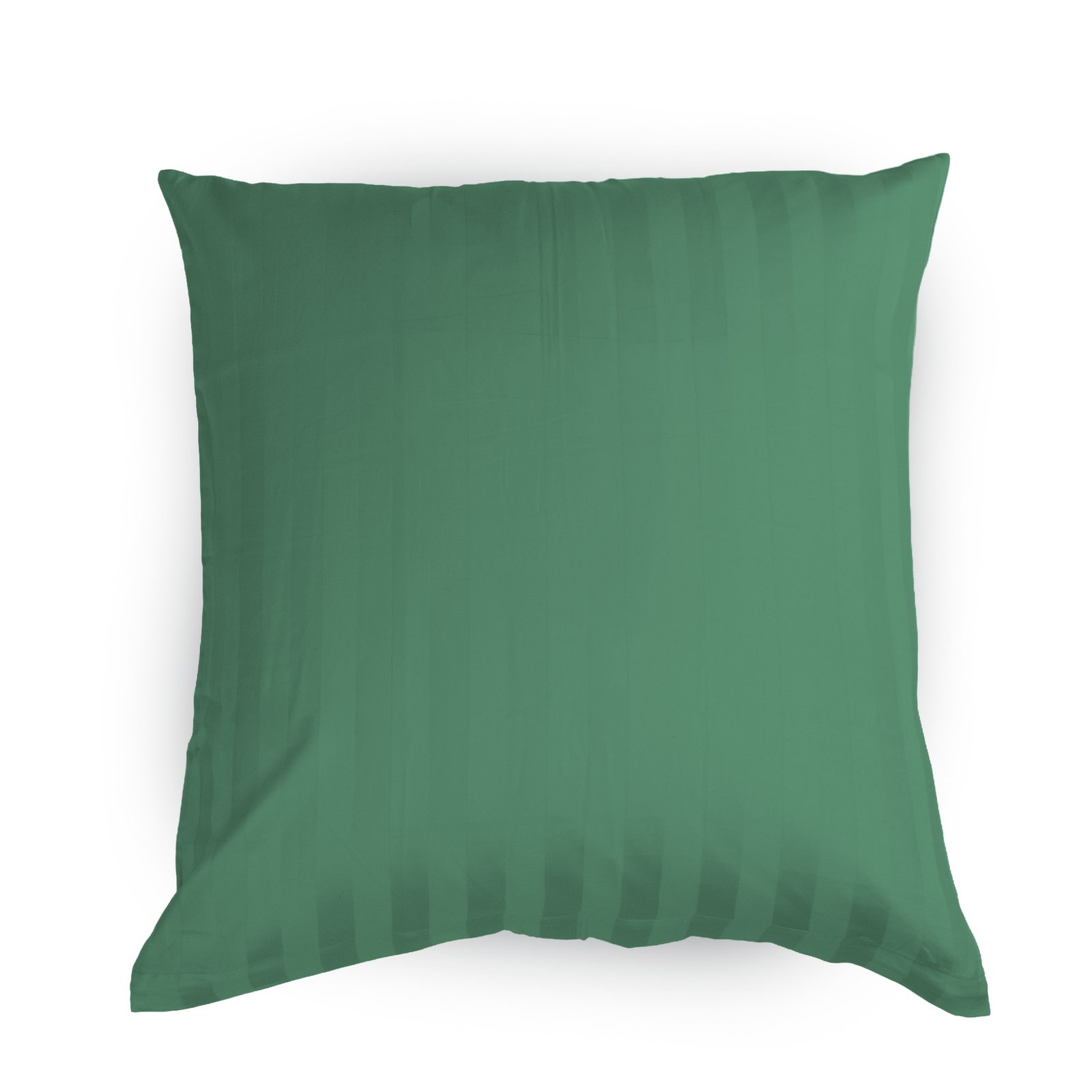 Örngott 60x63 cm - 100% bomullssatin - Jacquardvävda mörkgröna ränder