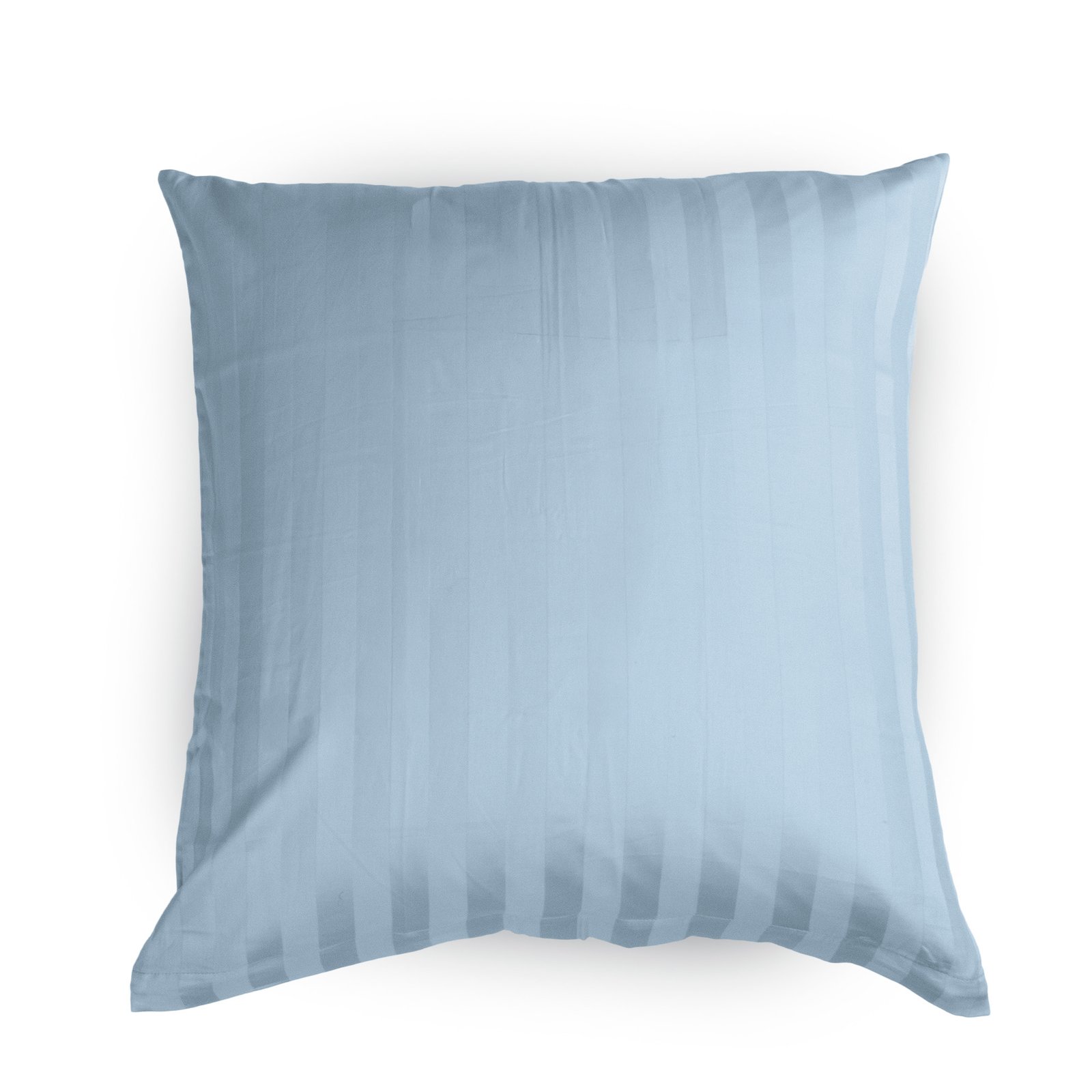 Kuddfodral 60x63 cm - 100% bomullssatin - Jacquardvävda blå ränder