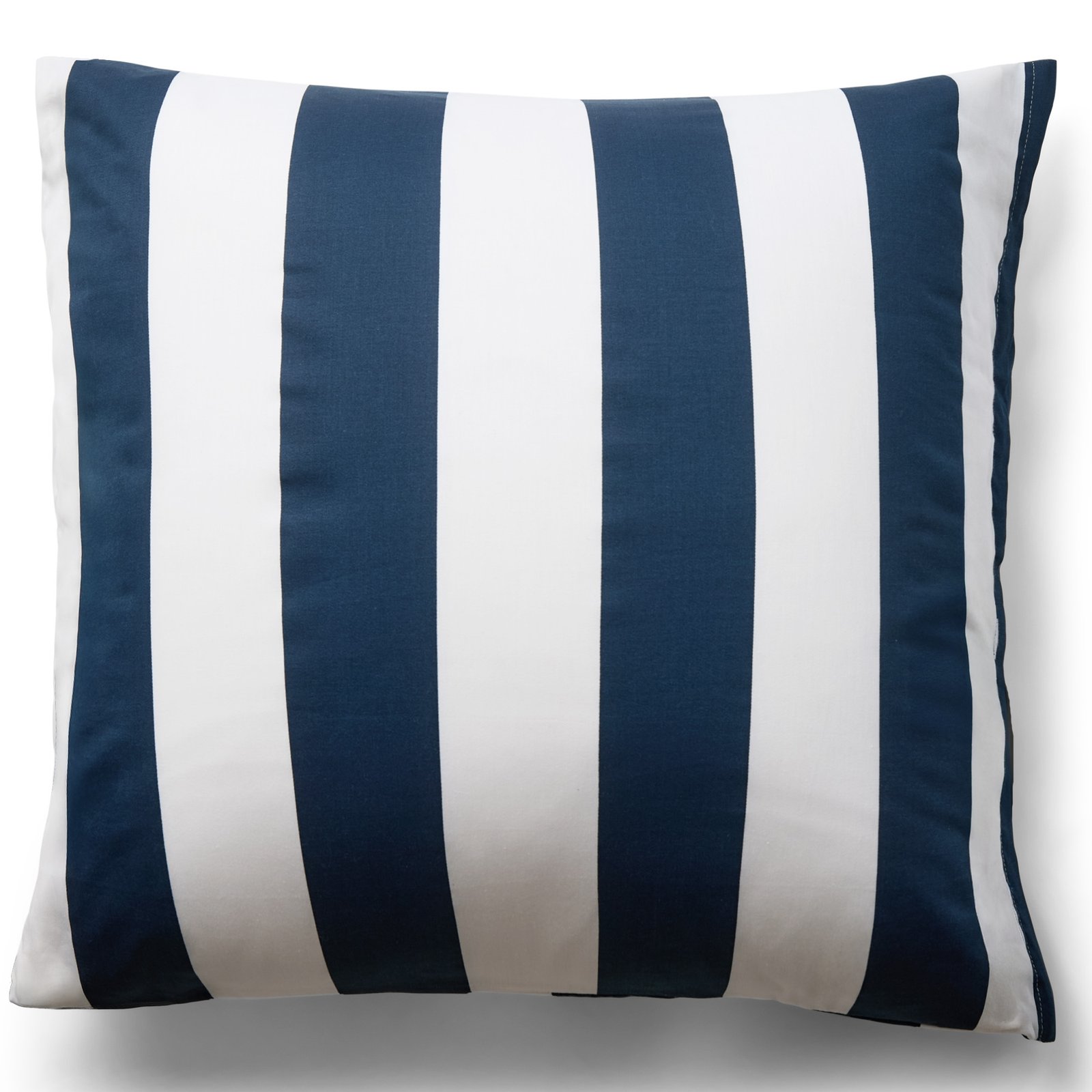 Örngott 60x63 cm - 100% bomullssatin - Nordic Stripe - Breda blå ränder