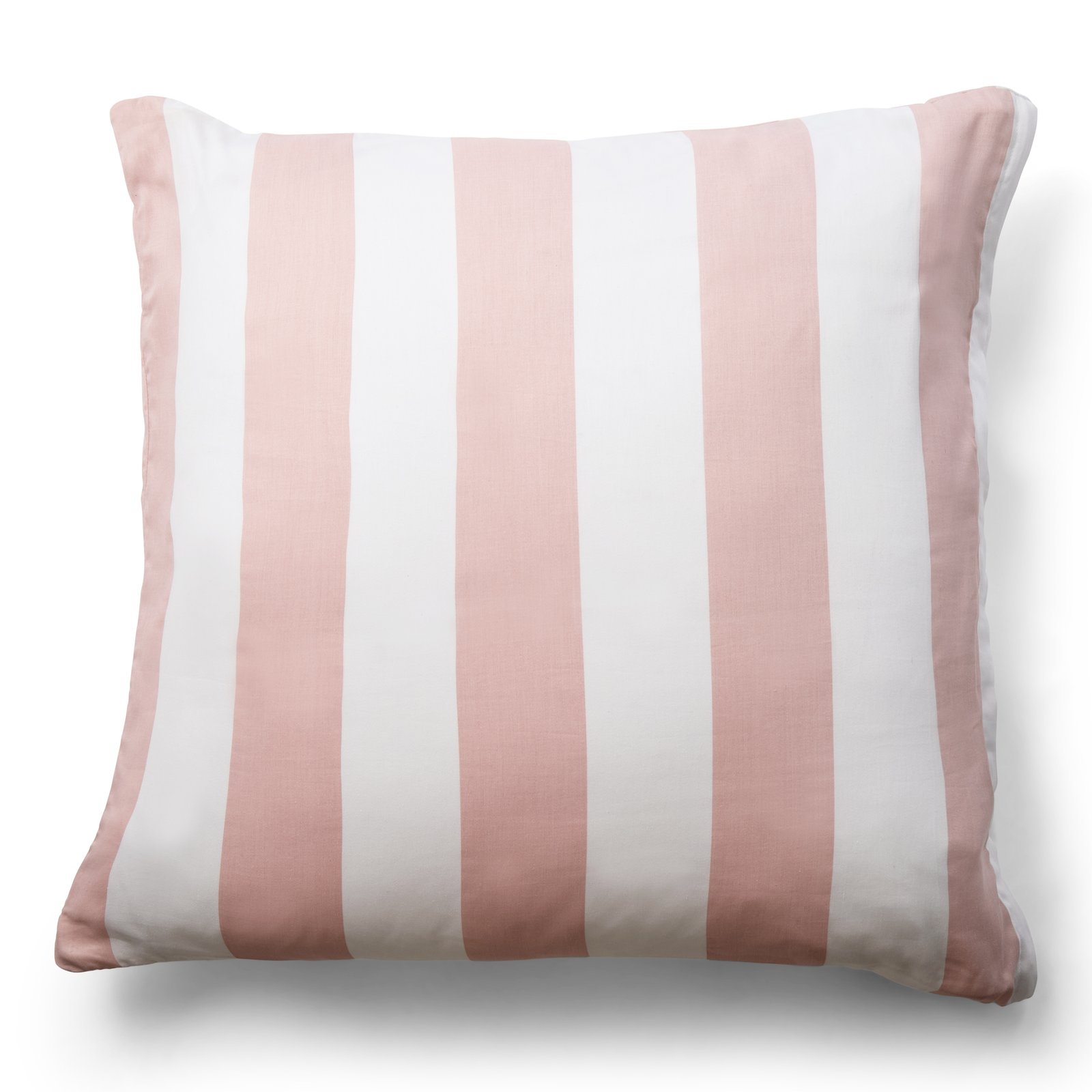 Örngott 60x63 cm - 100% bomullssatin - Nordic Stripe - Breda ljusrosa ränder