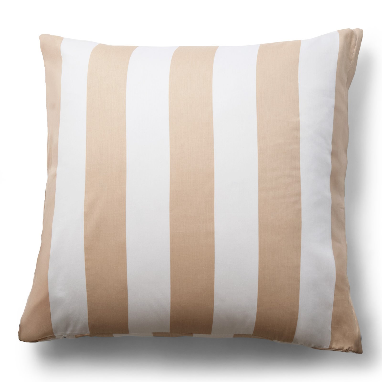 Örngott 60x63 cm - 100% bomullssatin - Nordic Stripe - Breda naturfärgade ränder