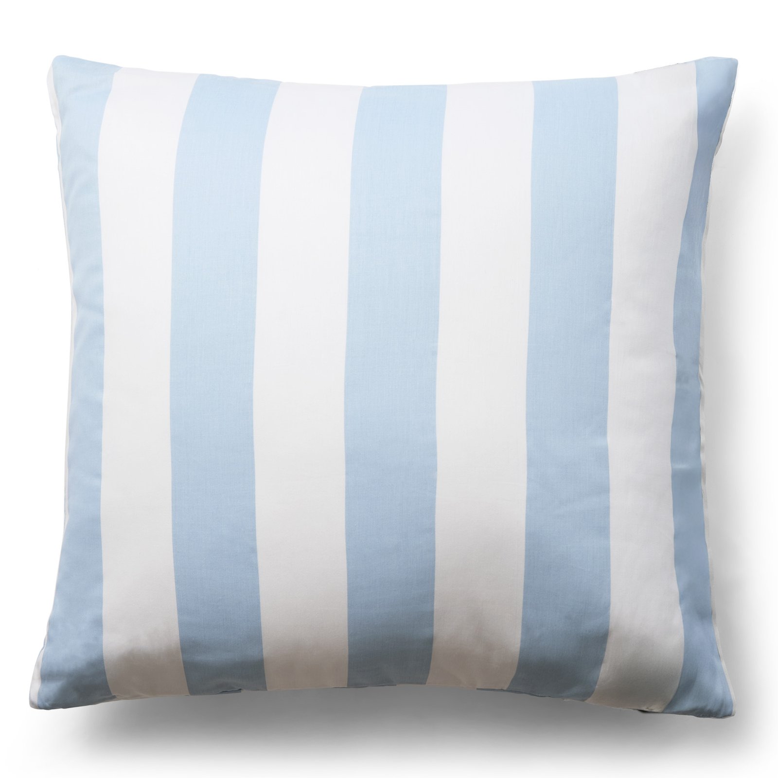 Örngott 60x63 cm - 100% bomullssatin - Nordic Stripe - Breda ljusblå ränder