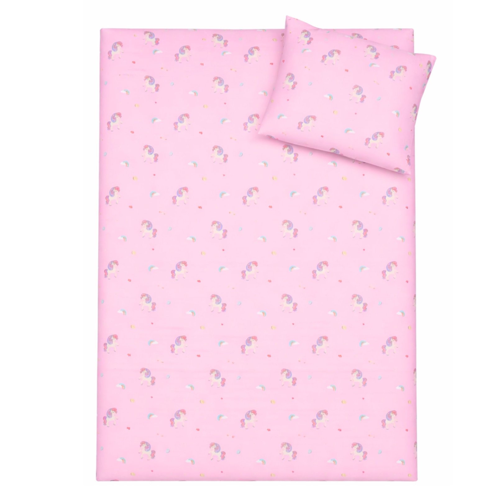 Enhörningsbäddset - 100% bomull - Babysängset 70x100 cm - Lila med enhörningar