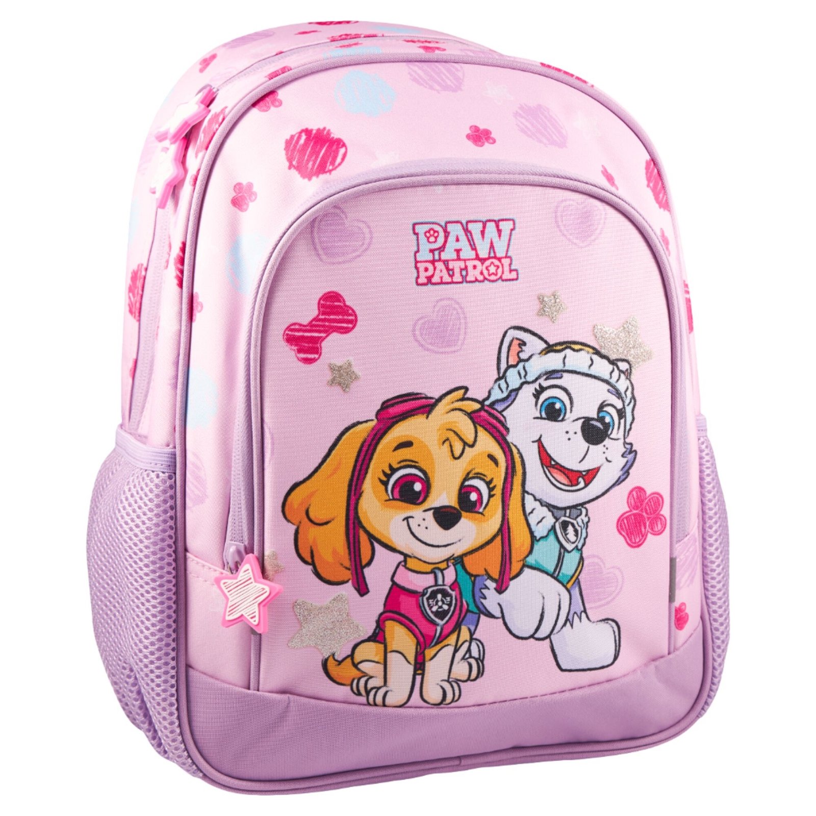 Paw Patrol ryggsäck med glittrande stjärnor - Rosa - 10 liter - 35x25x13 cm
