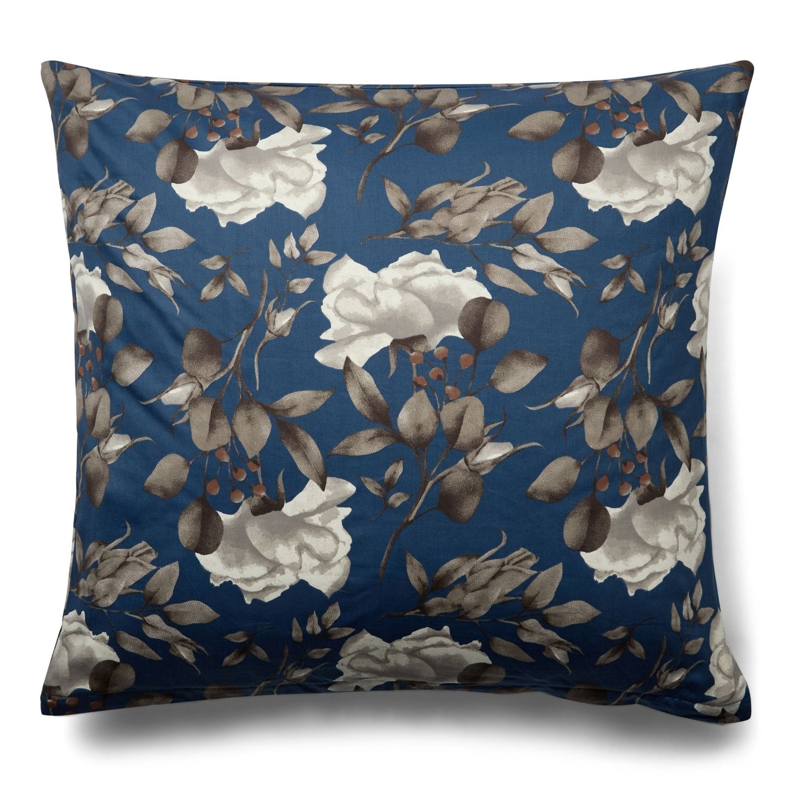 Örngott 60x63 cm - Bomullssatin - Blossom blue - Blommönster