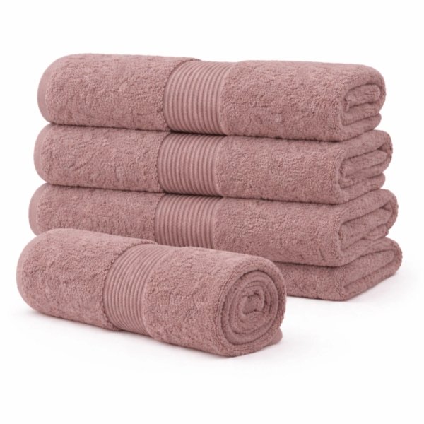 Ekologisk handduk - 100% GOTS-certifierad bomull - 50x100 - Dammrosa
