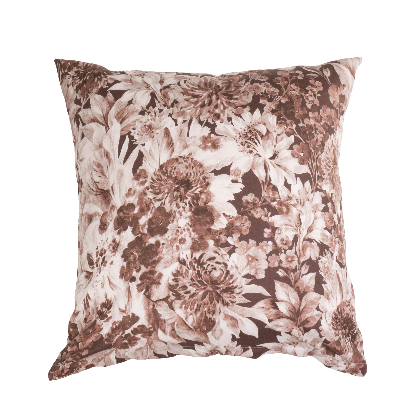 Puddfodral 60x63 cm - 100% bomullssatin - Bruna blommor