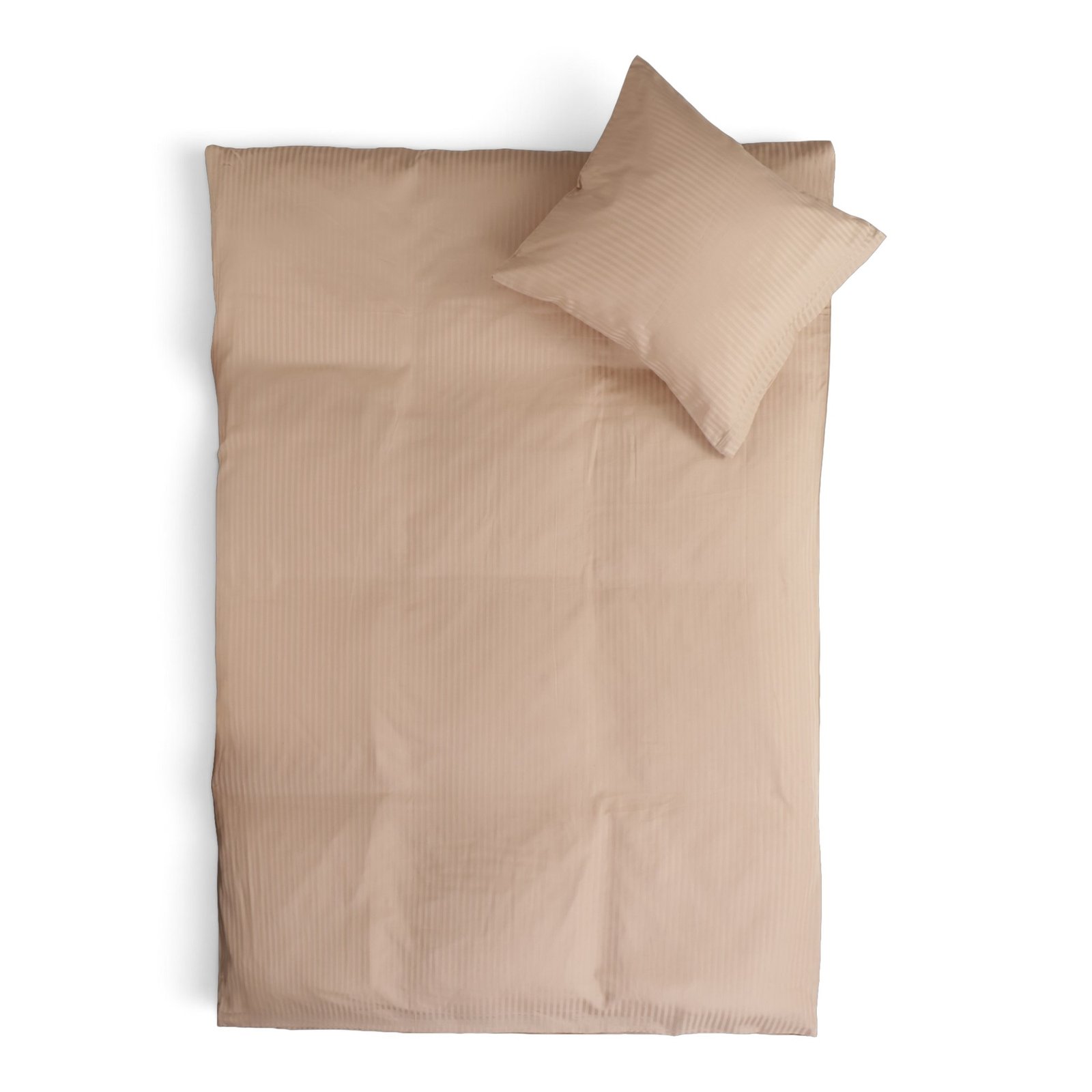 Junior sängkläder 100x140 cm - 100% egyptisk bomull - Sandfärgade jacquardvävda ränder
