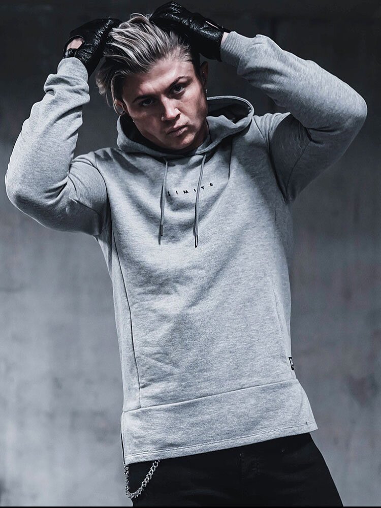 Limité Logo Hoodie Grey Melange