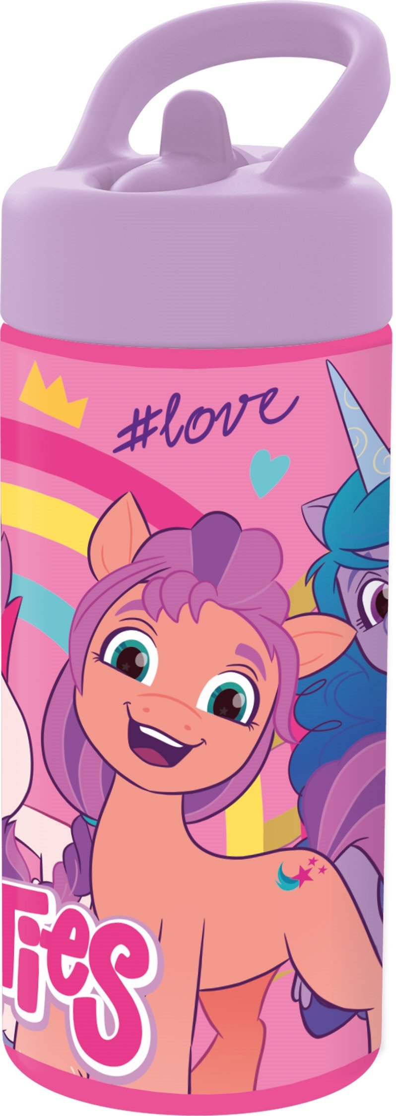 My Little Pony drickflaska - Vattenflaska med flipfunktion och sugrör