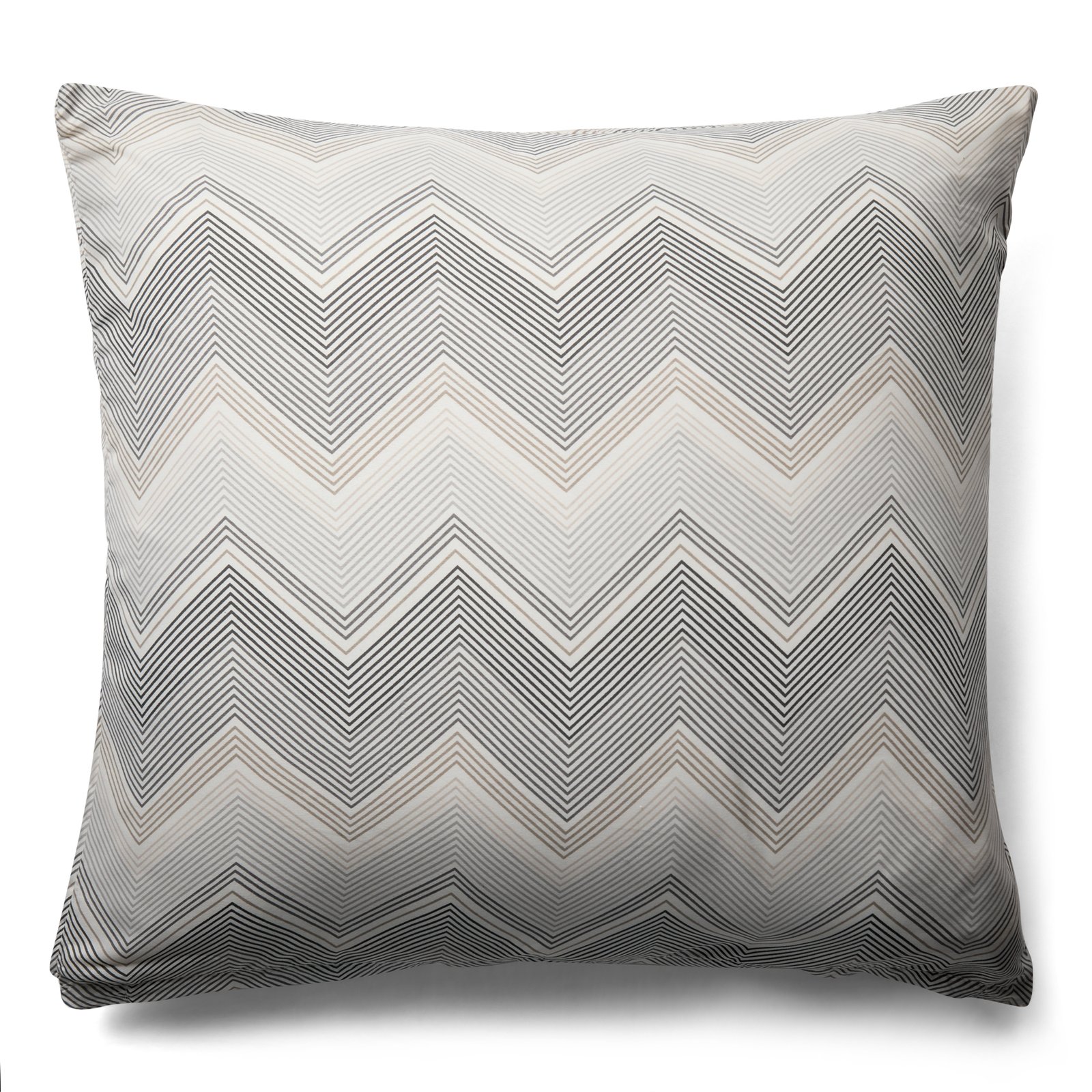 Örngott 60x63 cm - Microfiber - Grått zigzagmönster