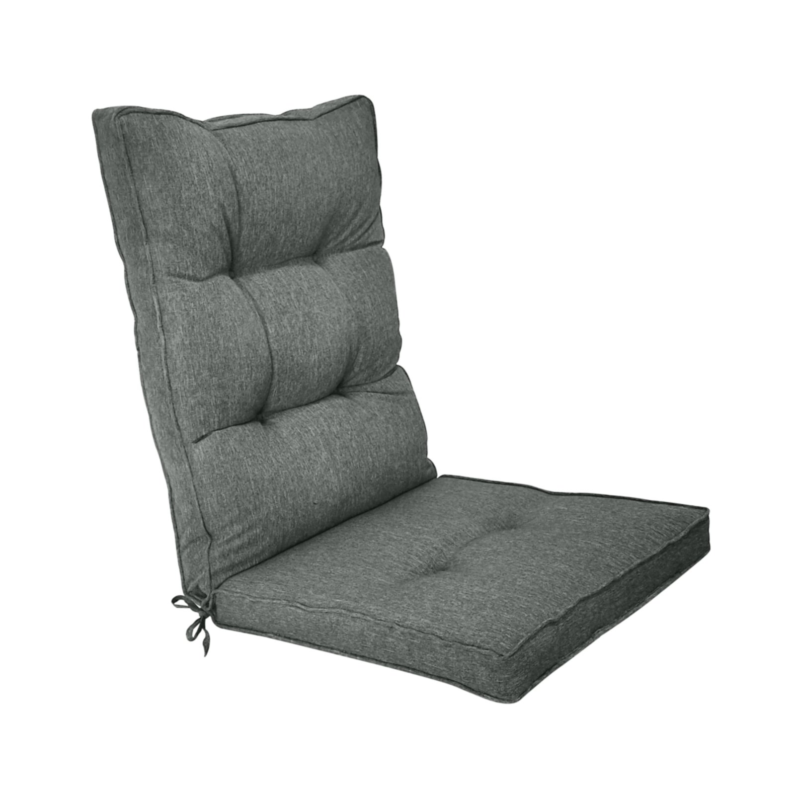Exklusiv trädgårdsdyna till positionsstol - Extra mjuk 7 cm tjock lyxig dyna för hög stolrygg - Modernt knappdesign grön stoldyna - UV-skyddad Nordstrand Home-dyna