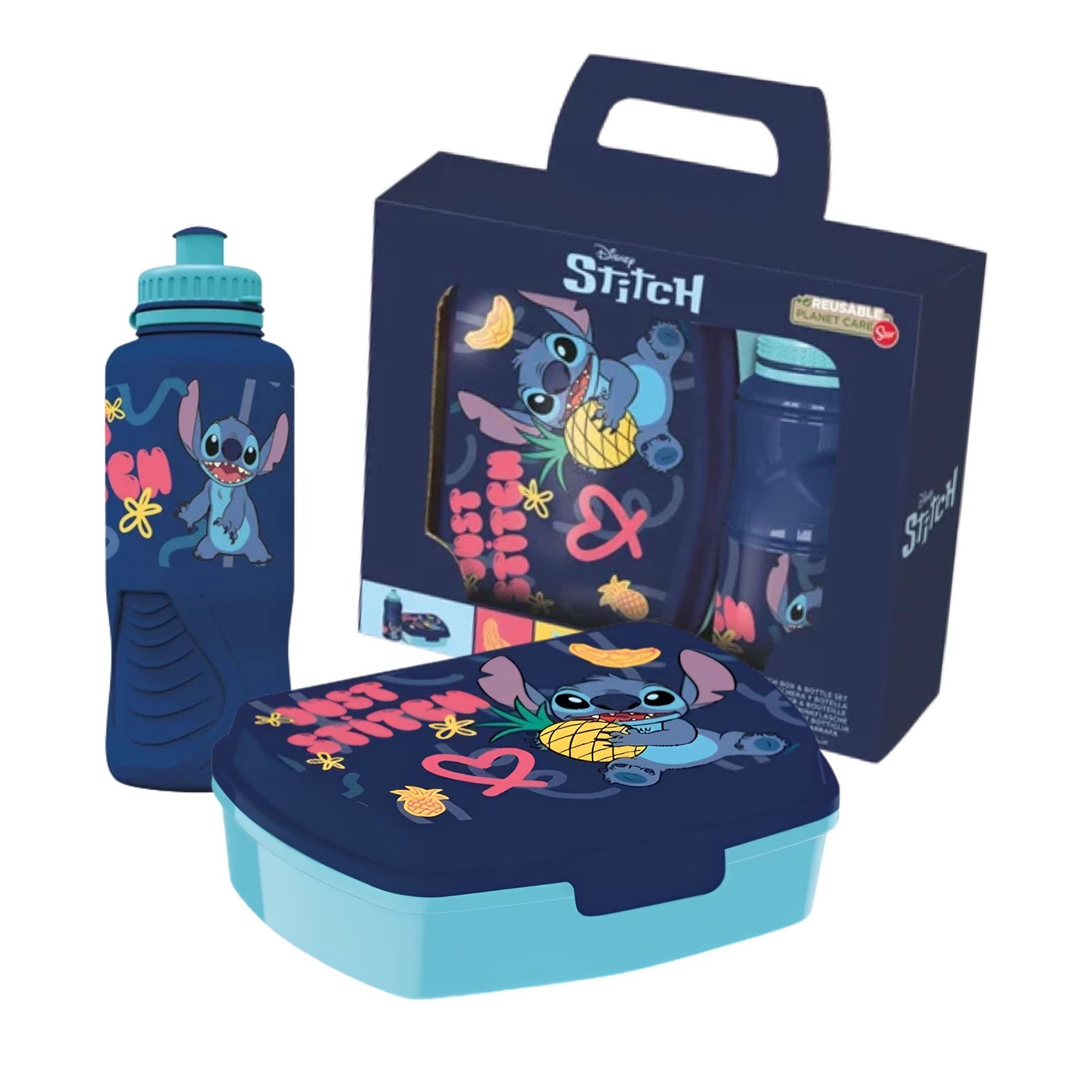 Stitch matlådeset - Matlåda och drickflaska för barn