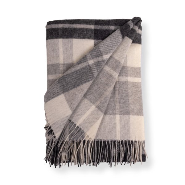 Cashmere-ullpläd - 130x200 cm - Toscana Bianco Grå
