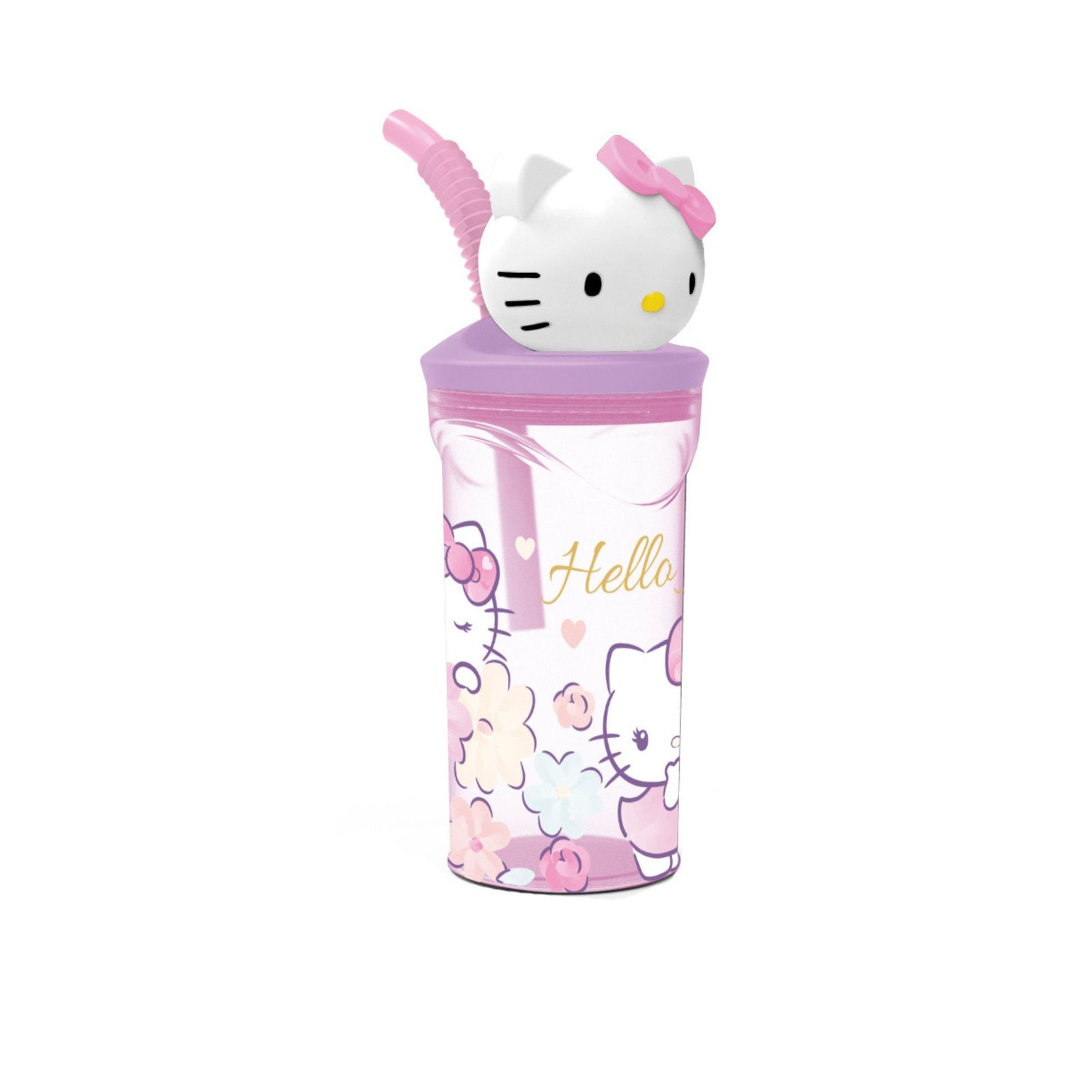 Hello Kitty drickflaska - Tumbler med sugrör