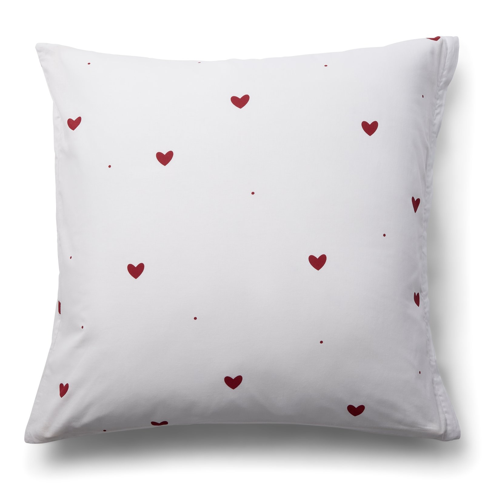 Puddfodral 60x63 cm - 100% bomull - Vitt med hjärtan