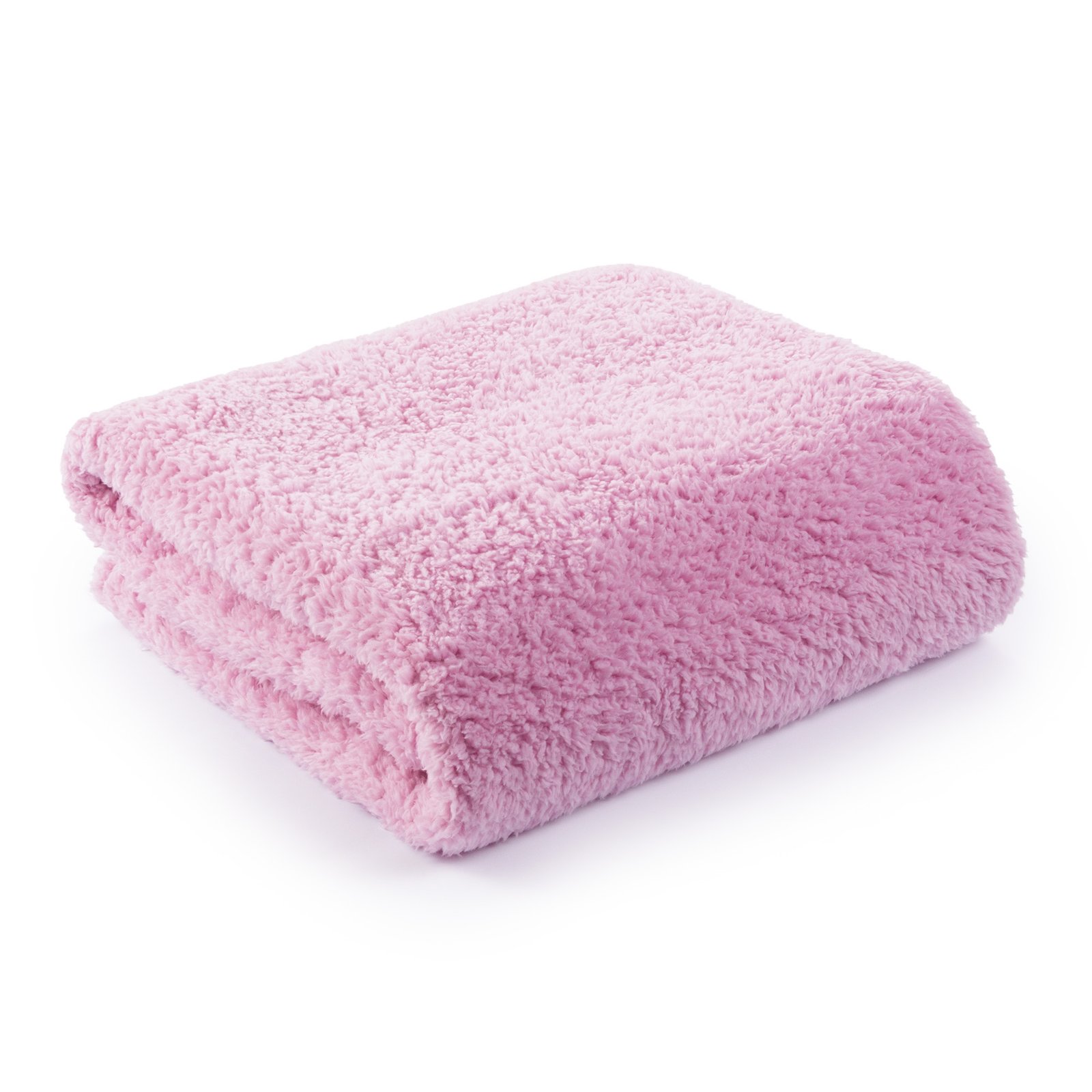 Teddy fleecefilt - 130x180 cm - Rosa