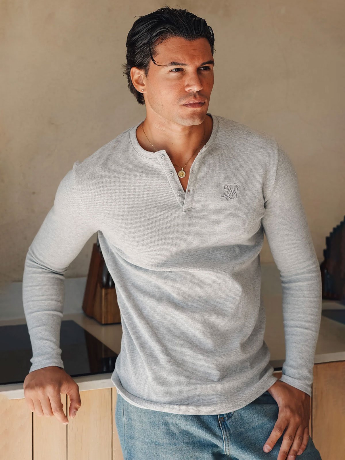 Grey Henley T-shirt
