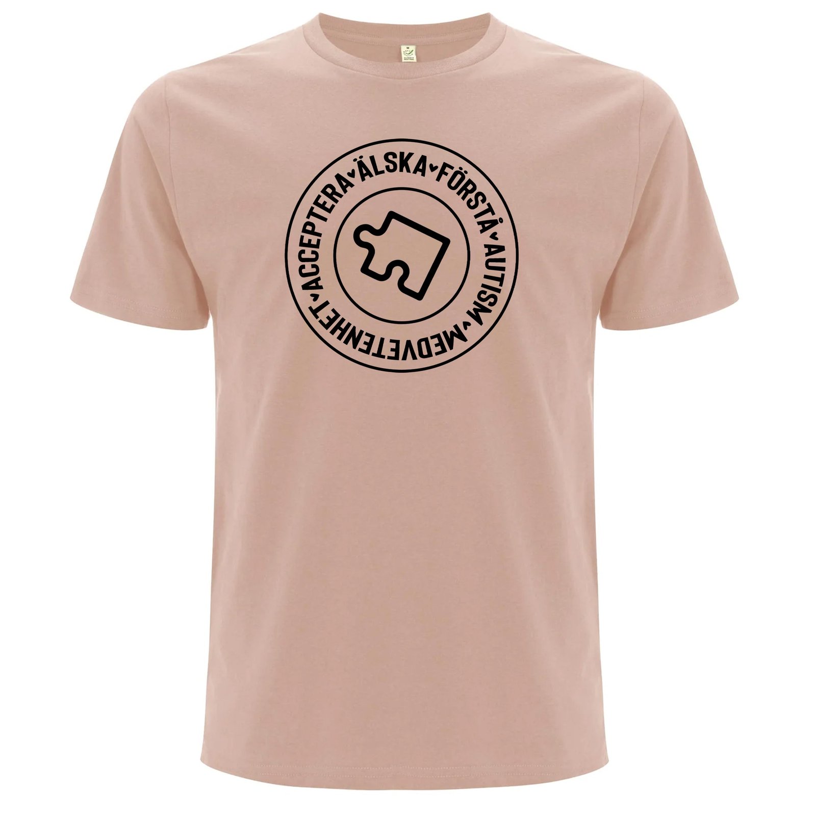 Acceptera Älska Förstå Autism Medvetenhet T-shirt - Misty Pink
