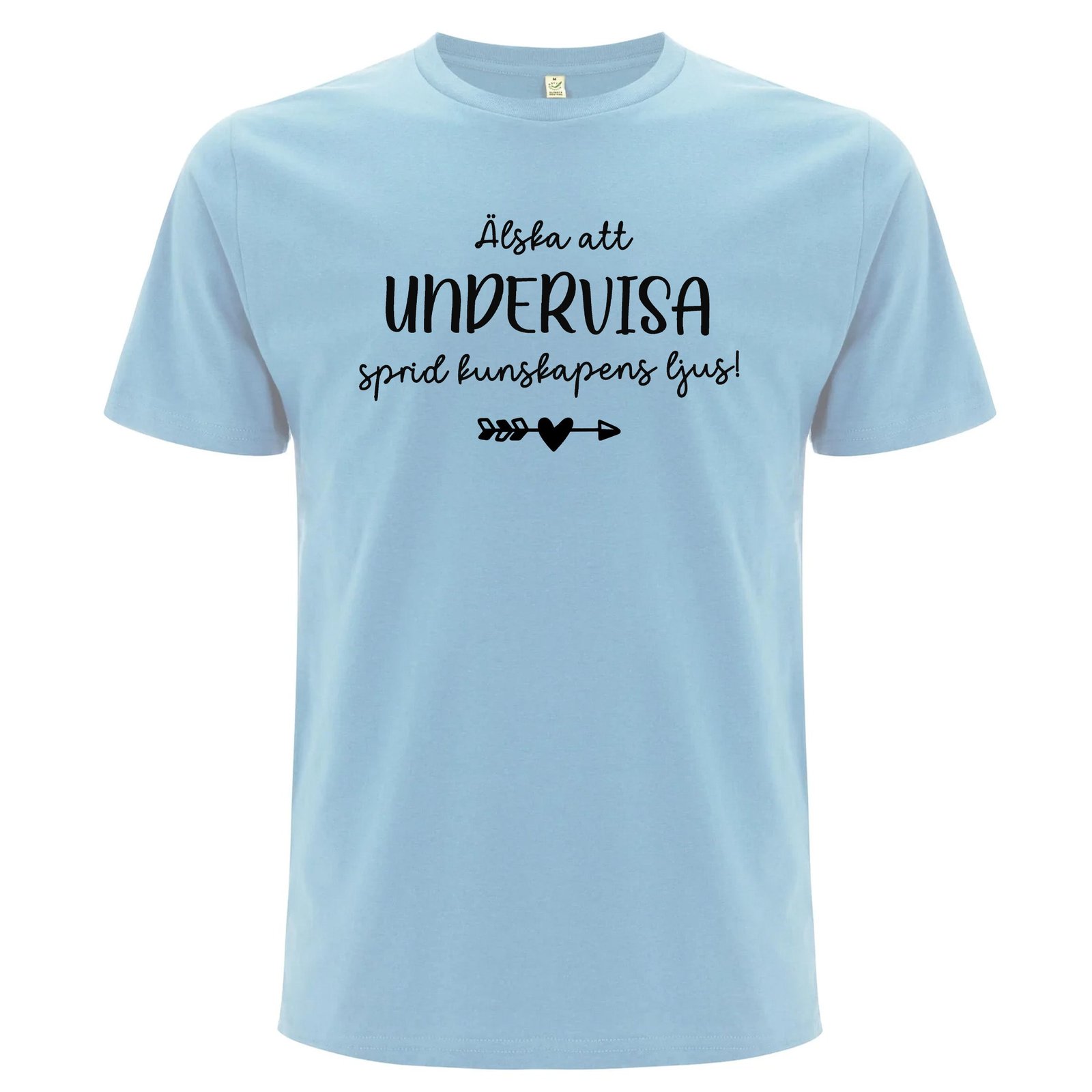 Älska att alltid Undervisa - Sprid kunskapens ljus T-shirt - Ljus Blå