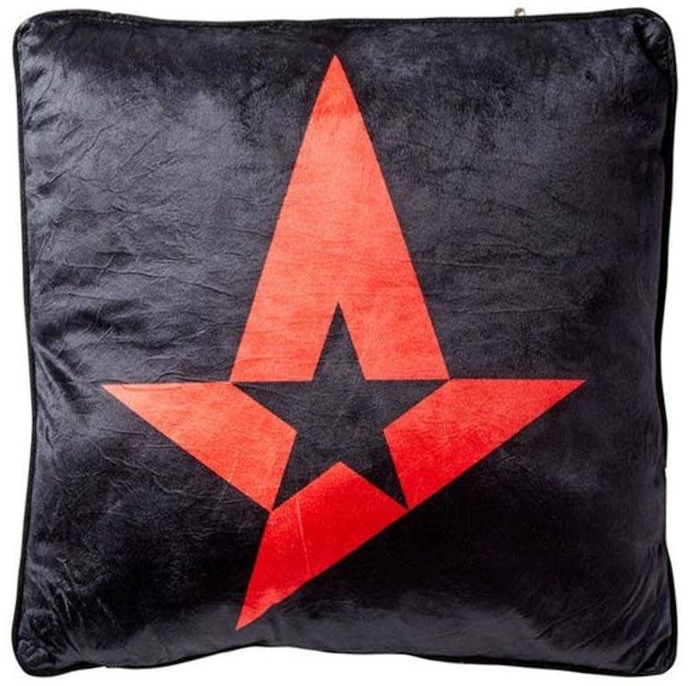 Prydnadskudde - 40x40 cm - Astralis - Röd/svart