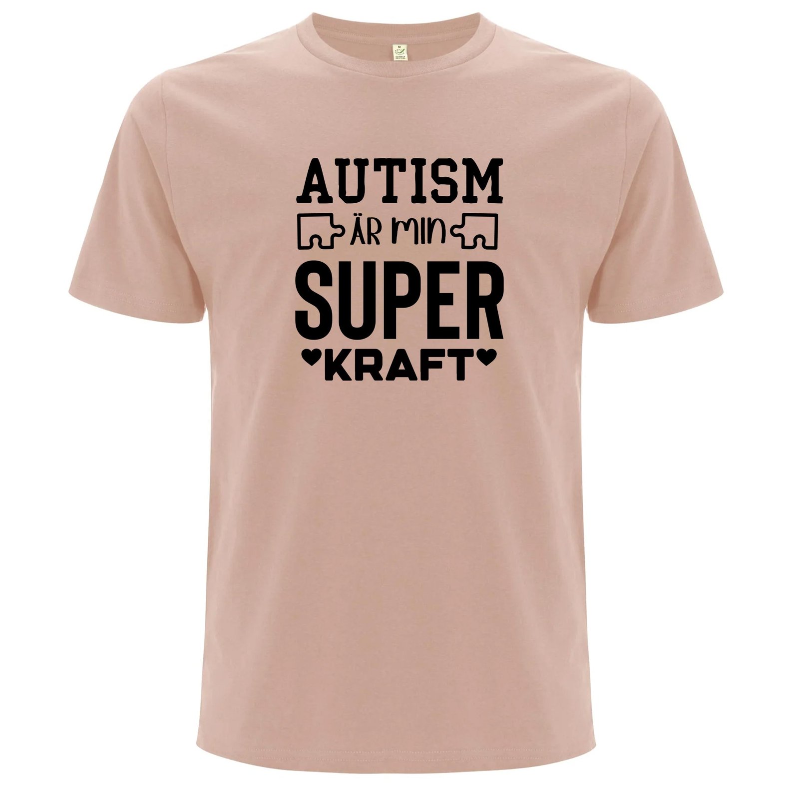 T-shirt med autism och styrka – Autism är Min Superkraft - Misty Pink