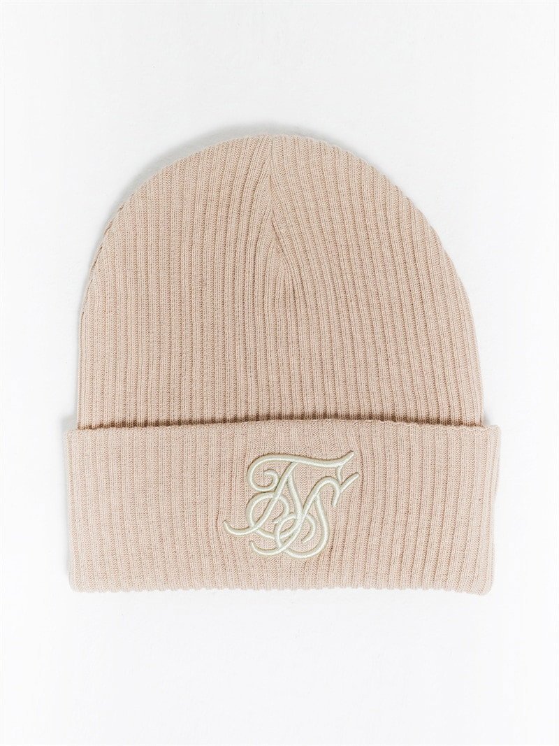 Rib Beanie Beige