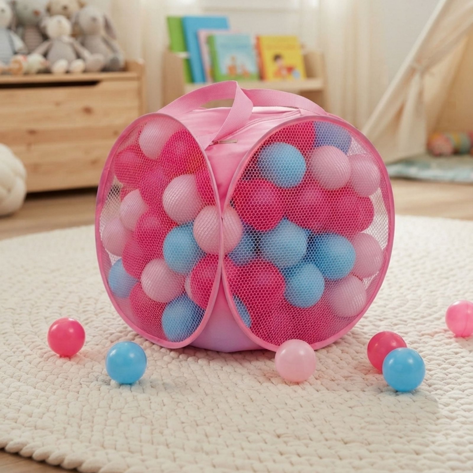 Plastbollar till bollhav - 100 st. - Ljusrosa mix
