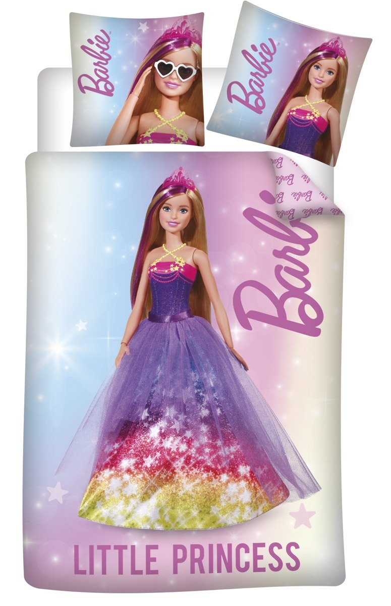 Barbie sängkläder - 100% bomull - Junior sängset 100x140 cm - Little Princess