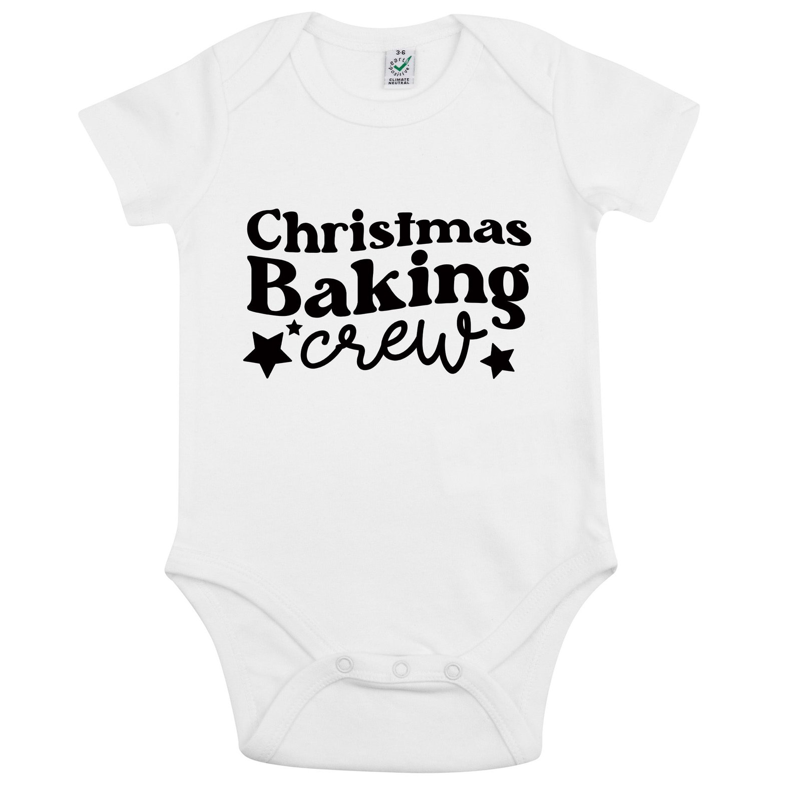 Christmas Baking Crew Jul Baby Body Nyfödd - Vit / O - 3 månader