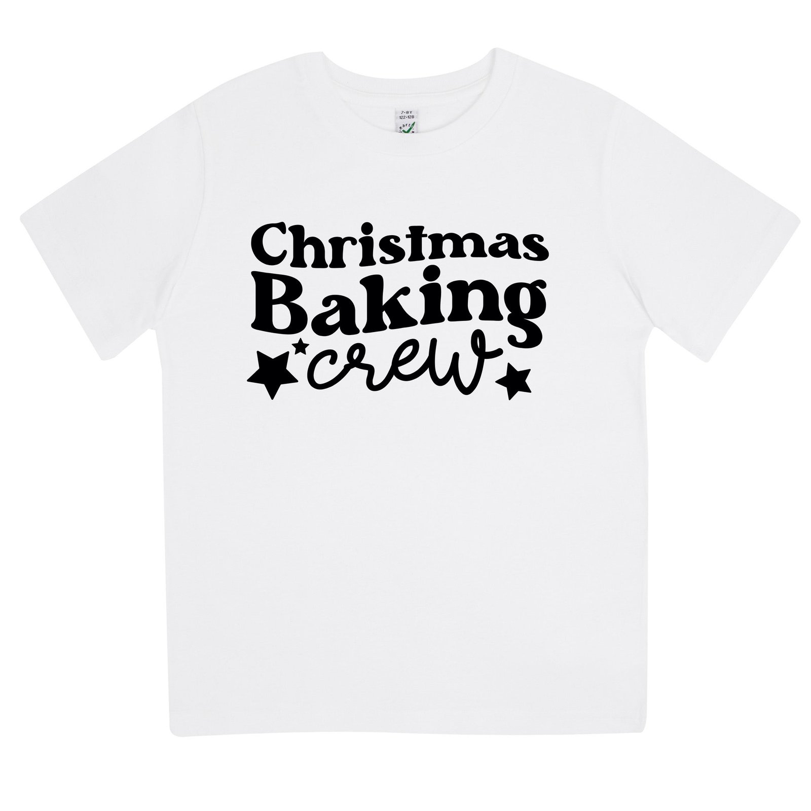 Christmas Baking Crew Barn T-shirt – Julbak & mys - 98/104 (3-4 år) / Vit
