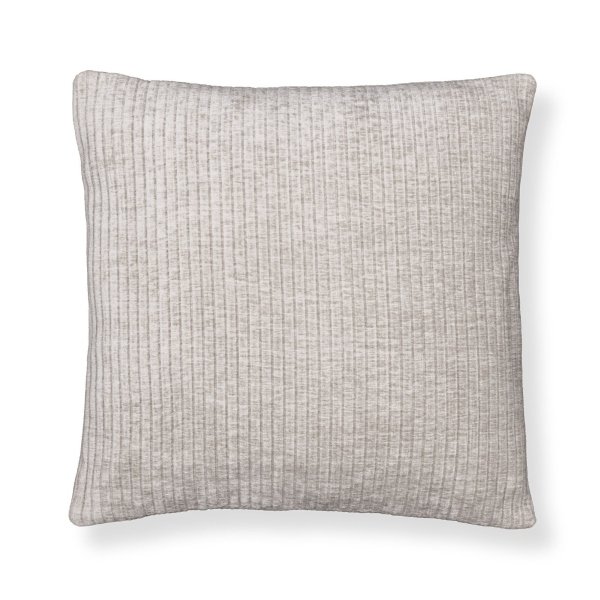 Prydnadskudde 45x45 cm - Ljusgrå soffkudde med sammetslook - Mjuk kudde till soffan - Borg Living