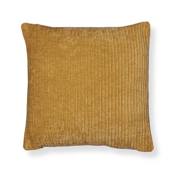 Prydnadskudde 45x45 cm - Orange soffkudde med sammetslook - Mjuk kudde till soffan - Borg Living