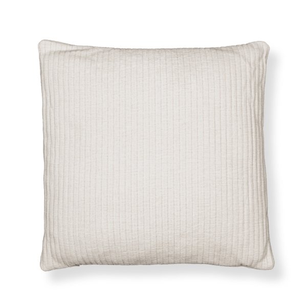 Prydnadskudde 45x45 cm - Vit soffkudde med sammetslook - Mjuk kudde till soffan - Borg Living