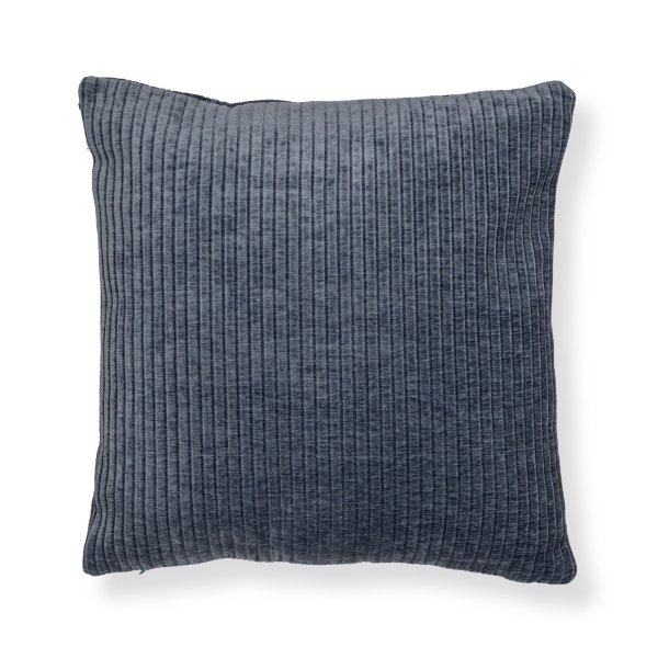 Prydnadskudde 45x45 cm - Stövad blå soffkudde med sammetslook - Mjuk kudde till soffan - Borg Living