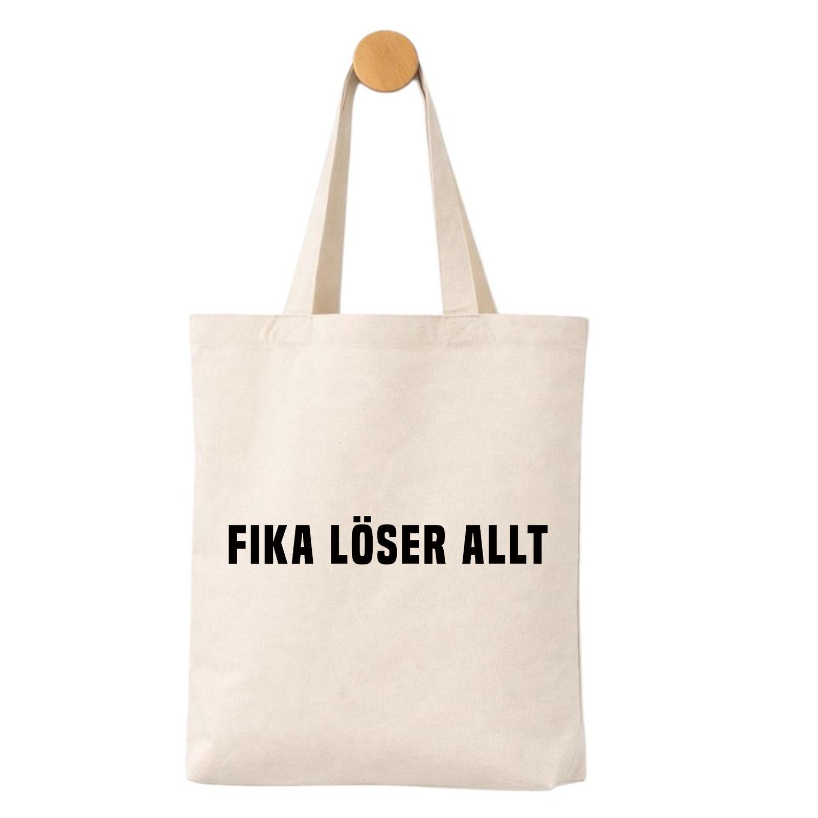 Fika löser allt – tygpåse - Natur