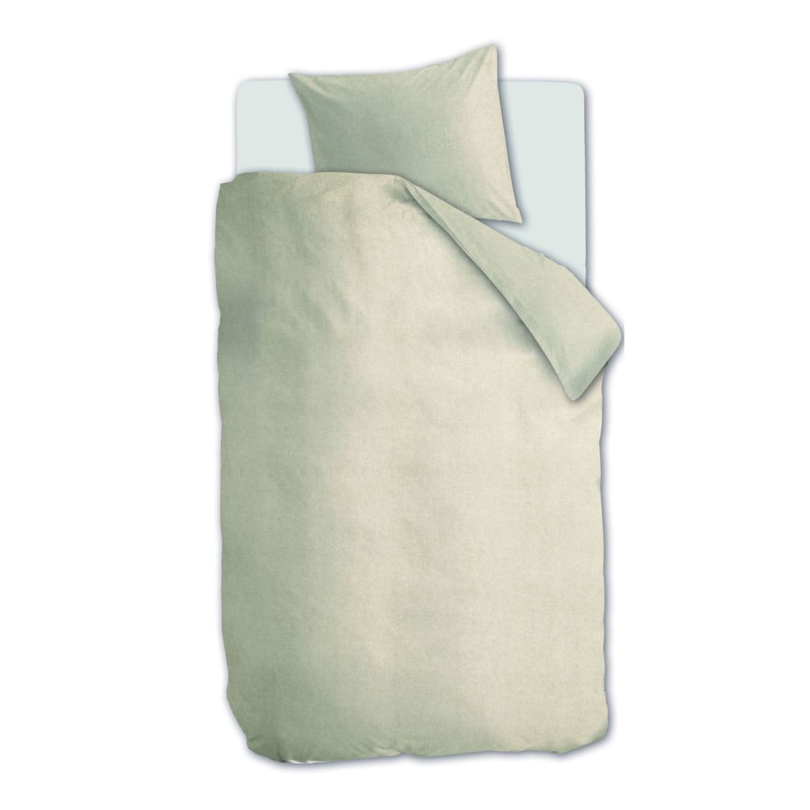 Sängkläder i flanell 140x220 cm - Sandfärgat enfärgat påslakanset - 100% bomullsflanell - Frost Beddinghouse sängkläder