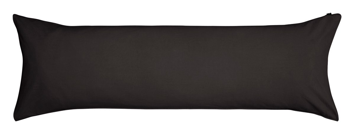 Kuddfodral 50x150 cm - Frøya - Svart stentvättat kuddfodral - 100% ekologisk bomull - Høie