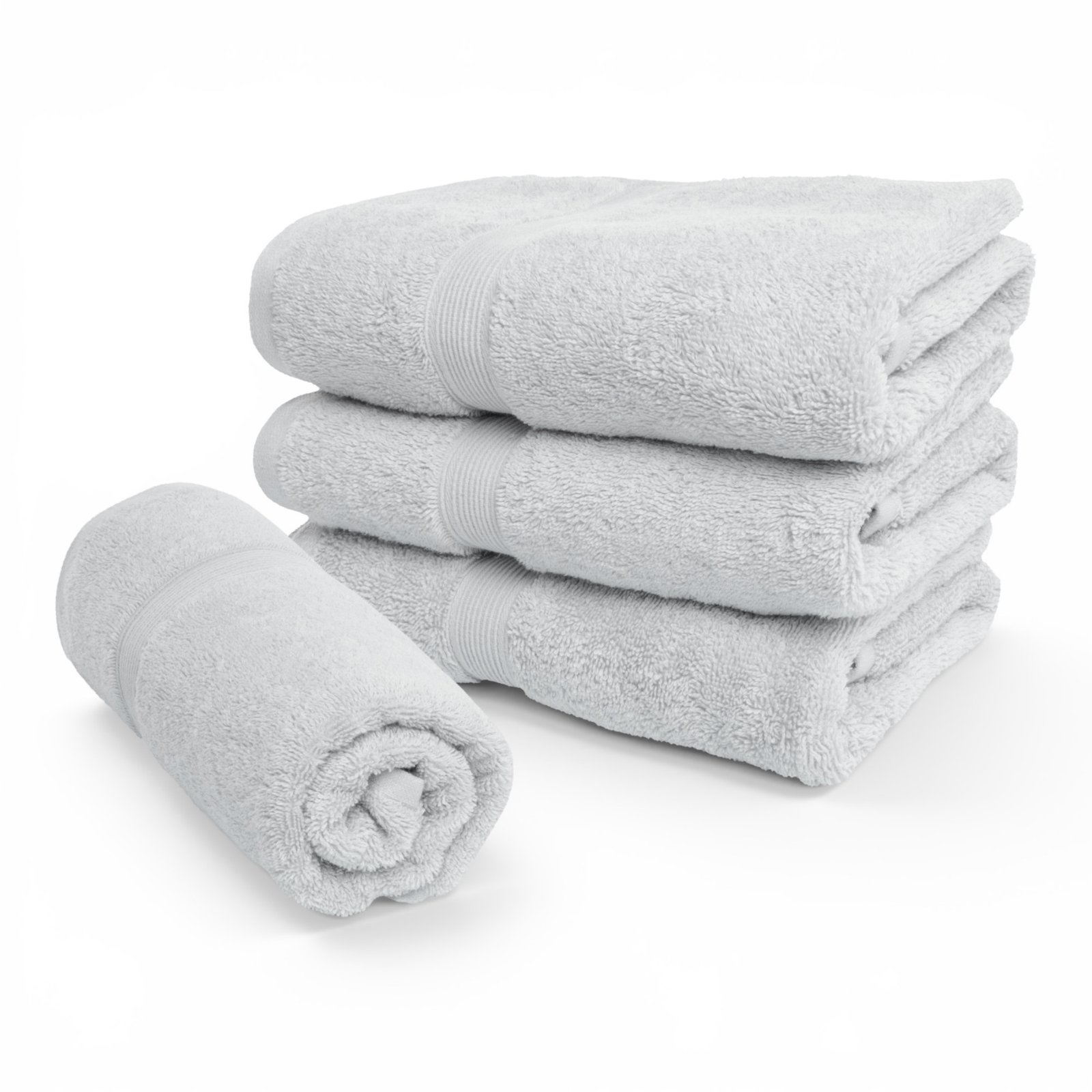 Ekologisk handduk - 100% GOTS-certifierad bomull - 50x100 cm - Ljusgrå