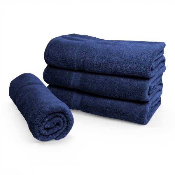 Ekologisk handduk - 100% GOTS-certifierad bomull - Badlakan 100x150 cm - Navy