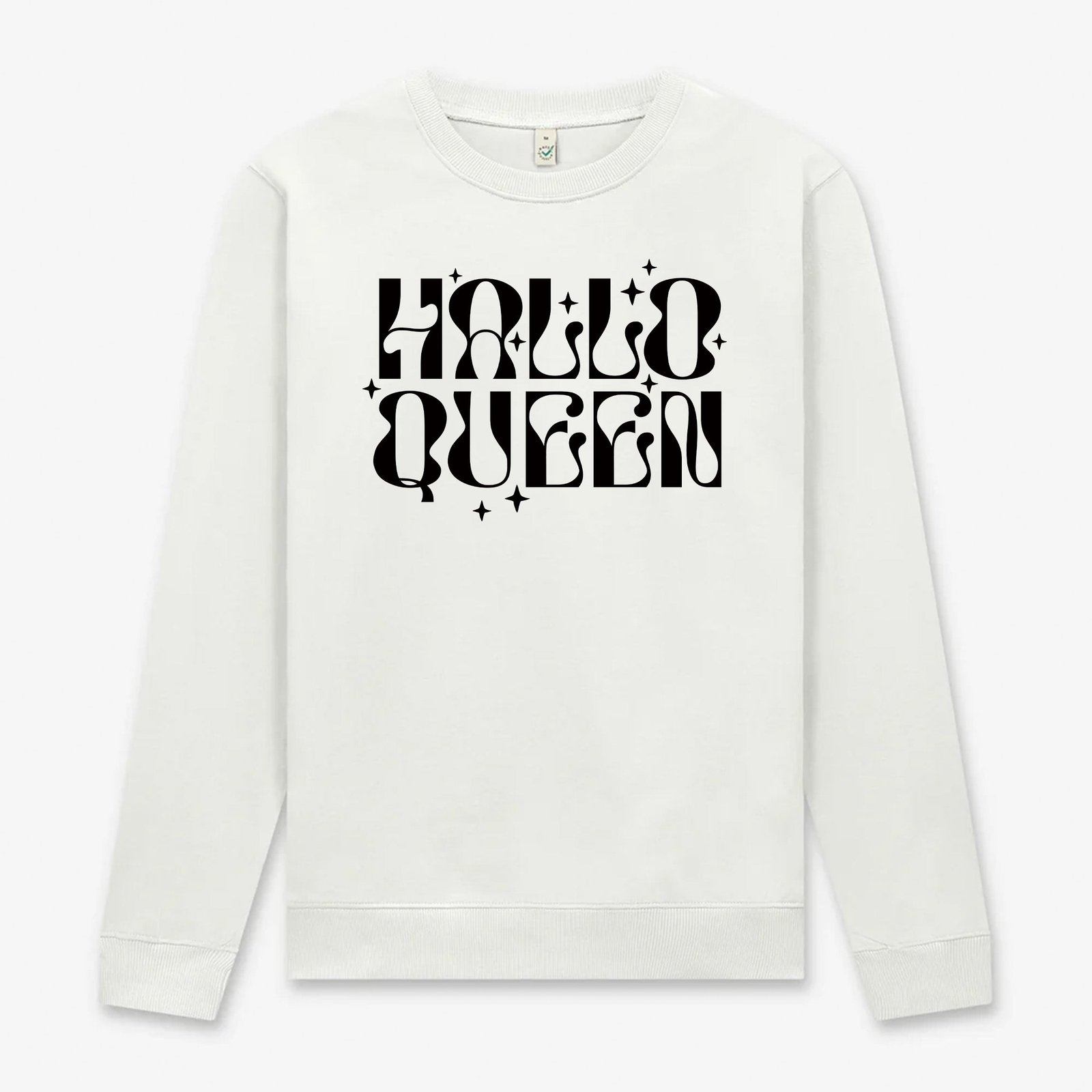 Hallo Queen Halloween Tröja – Unisex sweatshirt för höstens drottningar - Vit